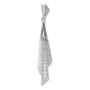 14k White Gold Fancy Real Diamond Pendant