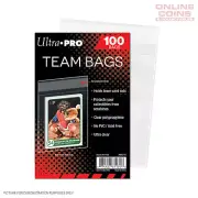 Ultra-Pro Team Bags - Acid & PVC Free - Ultra Clear - Resealable - Pack of 100