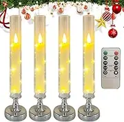 Flameless LED Candles | LED Electric Fake Candle with Remote Control - Decorative Atmosphere Light, Home Decoration for Festival Wedding Banquets Daily Dining Tables