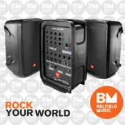 JBL EON 208P Portable PA System 2x8'' Speakers Powered 8-Ch Mixer
