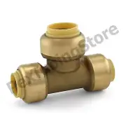 3/8" x 3/8" x 1/2" Sharkbite Style (Push-Fit) Push to Connect LF Brass Tee