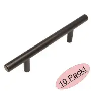 *10 Pack* Slim 3/8" Diameter Cosmas Oil Rubbed Bronze Euro Bar Pull 404-030ORB