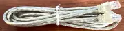 Heavy Duty PHONE CORD / CABLE over 5 Feet Long - by APC # 47564 - Clear / Silver
