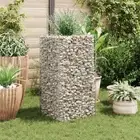 Gabion Raised Bed Steel 50x50x100 cm Garden Planter Outdoor Landscaping 42557