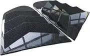 2PCS Compatible for Volkswagen VW Scirocco Car Styling ABS Plastic Rear Window Shutters Cover Side Accessories Body Kit 2009-2016(Carbon Fiber Look)