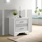 Miranda White 2-Drawer Nightstand Tray