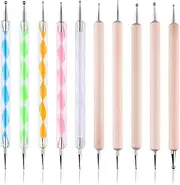 Dotting Pen Rhinestone Nail Art Dotting Tools, Dotting Pen Nail Art Dotting Tools, Dotting Tools Set, Nail Design Marbleizing Tool Pen, Pen Dotting Tools Set for Stone Painting Door Dots and for
