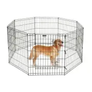 Durable Portable Pet Playpen Puppy Dog Fences Gate 8 Panels 30" Outdoor Indoor