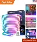 Vibrant 100FT Neon LED Strip Lights - Energy Efficient with App & Remote Control