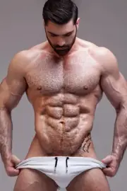 [K030] Handsome Man Cute Male Model Showing Off Body Physique Art Photography