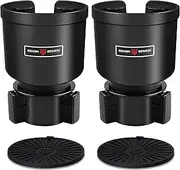 Upgraded Car Cup Holder Expander Adapter with Offset Adjustable Base, Compatible with Yeti 14/24/36/46oz Ramblers, Hydro Flasks 32/40oz, Other Large Bottles Mugs in 3.4"-4.0" (2)