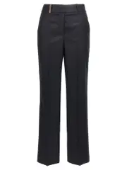 [Peserico] Peserico-Lurex Flannel Pantaloni Blu-Donna 40IT