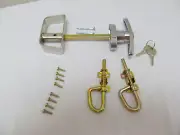 Shed T Handle Lock Set Chr 3-1/2 Loop Barrel Bolt Set Storage shed barns Coops