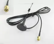 5x SMA Male Crimp RG174 GSM GPRS 433MHz Antenna 1.5M 3dbi Magnetic Base for Ham