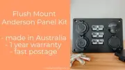 Flush Mounting Panel 3x 50 Amp Anderson Plug SB50 USB 3 Socket Caravan 4WD USB