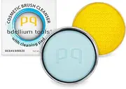 Bdellium Tools Cosmetic Brush Cleanser (Solid Brush Soap) with Cleaning Pad - Ocean Breeze Scent (Blue)