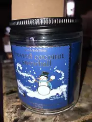 Christmas Frosted Coconut Snowball 8 oz Single Wick Jar Candle Bath & Body Works