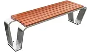 Garden Bench Irregular Outdoor Benches Stainless Steel Square Park Seats That can be Fixed to The Ground Outdoor Bench