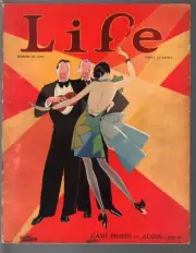 MAG: Life 3/10/1927-platinum age cartoonists-Charlie Chaplin-Patterson-Flagg-VG