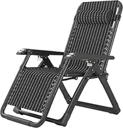 Zero Gravity Chair, Outdoor Padded Lounge Chair, Folding Reclining Camping Chair for Deck, Yard, Porch, Pool, Patio Folding Lounge Chair (Color : A, Size : 70 * 91 * 67CM) FANDIAO
