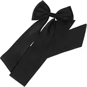 [Healeved] Soft Fabric Bridal Bow Train Large Bow Belt for Wedding Dress Chinlon Material Stage Performance Accessory
