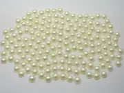 2000 Ivory Half Pearl Bead 4mm Flat Back Scrapbook Craft Flatback Beads