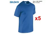 5 Packs Gildan T-SHIRT Blank Plain Basic Tee Men Heavy Cotton (Royal)