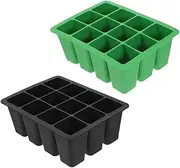 BESPORTBLE 2pc Reusable Silicone Seedling Pot Plant Starter Tray Germination Trays for Gardening Nursery