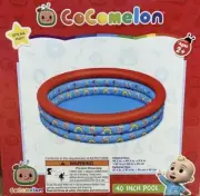Cocomelon Pool 40in, Age 2+ Has 3 Safety Rings. NEW