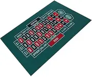 Double-Sided Tabletop Felt- Blackjack and Texas Hold' em Available Table Mat - Green Tablecloth - Roulette Tabletop Layout Mat Card Game Accessories