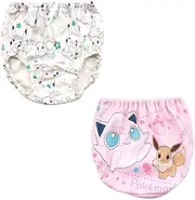 [TAKARA TOMY A.R.T.S] Takara Tomy Arts Pokemon Underwear, Girls, Kids' Pants, 100% Cotton, Children's Girls, Nursery School, Elementary School Students, Set of 2, Pokemon, Pikachu, Eevee Pudding Girls
