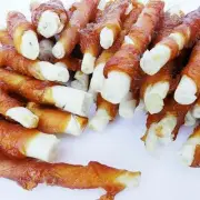 110g Chicken Wrapped Jerky Beef Twists Chews Snacks Treats Rawhide Pet Supplies
