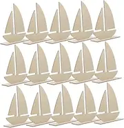 PERSELOSO Unfinished Wood Sailboat Stencils DIY Craft Materials for Home Decor Art