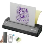 Tattoo Stencil Printer, Bluetooth Portable Thermal Printer with 10pcs Transfer