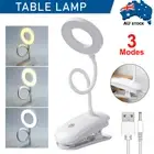 Mini LED Reading Light USB Clip Table Flexible Rechargeable Bedside Lamp