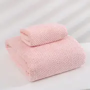 GGP Pink Luxury White Bath Towel And Hand Towel Set Ultra Soft And Absorbent