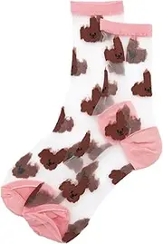 ankoROCK(アンコロック) Ancoroc Women's Animal Patterned Inu Sheer Socks, An Meets Zakka