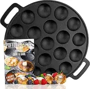 IRONO - Cast Iron Poffertjes Maker - 19 Mini Pancakes - Egg Crepe Pan, cp12345