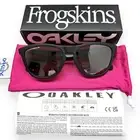 Oakley OO9013 Frogskins Sunglasses Matte Black Prizm Black Polarized w/Pouch