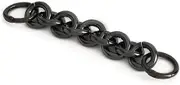 Metal Purse Chain Strap Extender for Accessory Charms,Lengthen Crossbody Shoulder Handbags Strap(No.3 Black Grey)