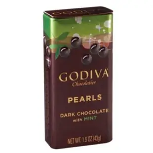 現貨Godiva 巧克力豆 珍珠鐵盒薄荷黑/白/牛奶