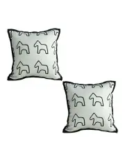 [SOGA] Teddy Fleece Throw Pillow 2X 45cm in White