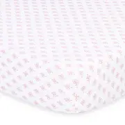 2PK The Peanutshell Whisper Butterfly Floral Printed Fitted Sheet Baby Nursery