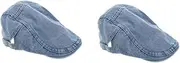 [SAFIGLE] Vintage Cowboy Hat Sports Cap Adjustable Cap Men Hats Newsboy Hats for Men Beret Hat Vintage Flat Hat Newsboy Flat Cap Flat Hat for Women Beret Cap Jean Hats -Blue