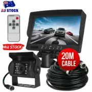 Heavy Duty 12-24v Truck 7" Monitor Reversing Kit+IR Reverse CCD Camera 4Pin 20m