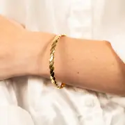 9ct Yellow Gold Fancy 65mm Bangle