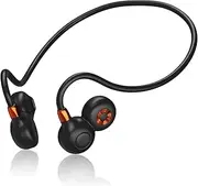 [Ortizan] I10 Bluetooth Headphones Open-Ear Stereo Wireless 5.3 Neckband Earphones IPX6 Waterproof & Sweatproof Earbuds Air Conduction Tech with Mic for Sports/Running, Immersive Bass,10Hours Playtime
