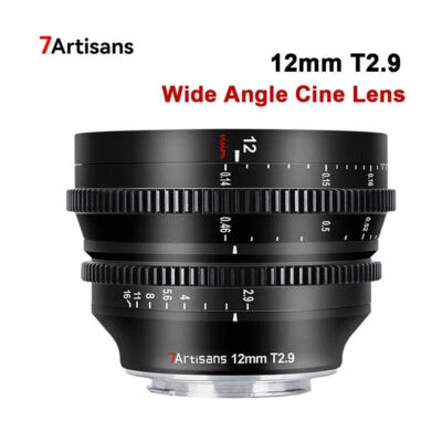 7artisans 12mm T2.9 Wide-Angle Cine Lens For Canon EOS RF-Mount Camera EOS R6II