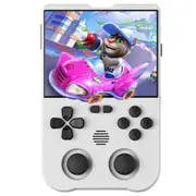 AMPOWN XU10 Handheld Game Console, 3.5-inch, 128GB TF Card, Linux, 10000+ Games - White