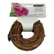 Florist Coiled Wire 45 Ft Natural Rustic Brown